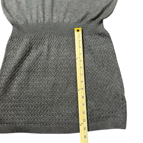 Laundry Sweater Dress Womens Size S Gray Blouson Cutout Back Mini Stretch Soft - Picture 8 of 11